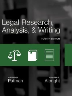 Legal Research, Analysis, and Writing (4th Edition)